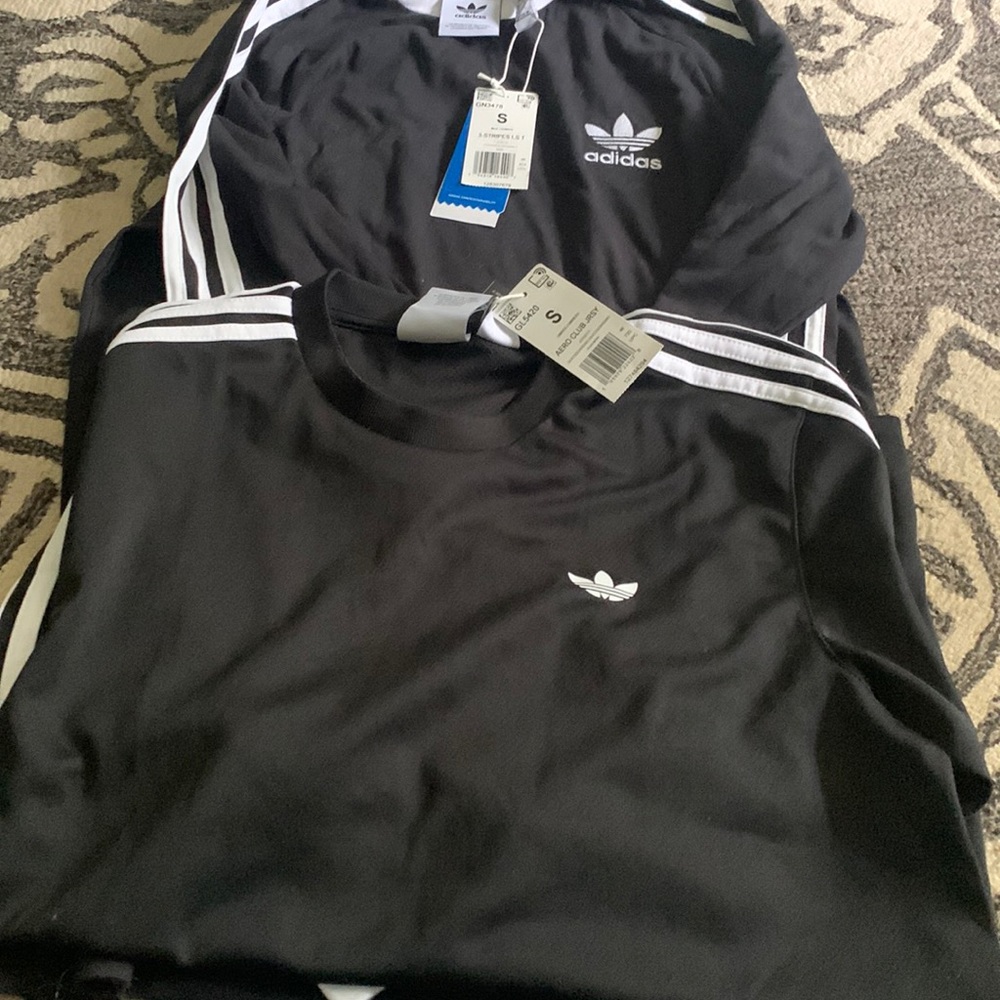 NWT 2 adidas shorts one long sleeve one short